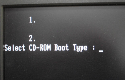 Select CD-ROM Boot Type