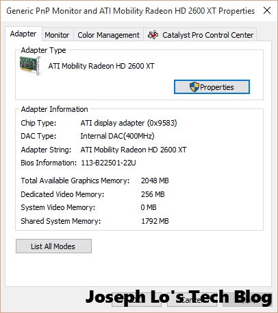 Windows 10 Video Driver - Catalyst Pro Control Center